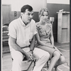 Peter Marshall and Julie Harris in rehearsal for the stage production Skyscraper