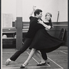 Michael Kidd and Julie Harris in rehearsal for the stage production Skyscraper