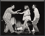 Peter Marshall, Julie Harris and unidentified in the stage production Skyscraper