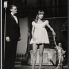 Unidentified actor and Julie Harris in the stage production Skyscraper