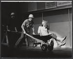 Julie Harris [right] and unidentified in the stage production Skyscraper