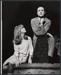 Julie Harris and unidentified in the stage production Skyscraper
