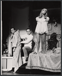Peter Marshall, Julie Harris and unidentified [center] in the stage production Skyscraper