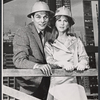 Peter Marshall and Julie Harris in the stage production Skyscraper