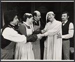 Calvin Jung, Sandra Seacat, Jeffrey Tambor, George C. Scott and Hector Elizondo in the stage production Sly Fox