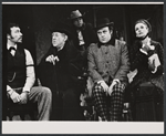 Hector Elizondo, Jack Gilford, Calvin Jung [in background], Bob Dishy and Trish Van Devere in the stage production Sly Fox