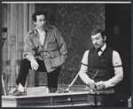 Arthur Penn and Hector Elizondo on the set of the stage production Sly Fox