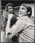 Steve Simpson and Tom Kindle in the stage production The Soldier