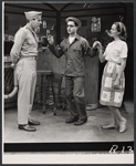 Kevin McCarthy, Sal Mineo and Gretchen Walther in the stage production Something About a Soldier