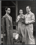 Sal Mineo, David Doyle and Ken Kercheval in the stage production Something About a Soldier