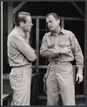 Kevin McCarthy and Ken Kercheval in the stage production Something About a Soldier