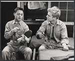 Sal Mineo and Ken Kercheval in the stage production Something about a Soldier