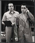 David Doyle and Sal Mineo in the stage production Something About a Soldier