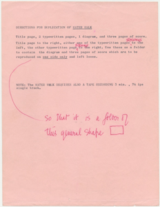 John Cage Music Manuscript Collection