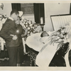 Mourners at an unidentified viewing held in a Harlem funeral home