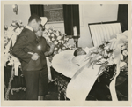 Mourners at an unidentified viewing held in a Harlem funeral home