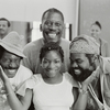 Tiger Haynes, Stephanie Mills, Stu Gilliam, and Ted Ross during rehearsals for the stage production The Wiz