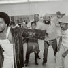 André De Shields, Stephanie Mills, Stu Gilliam, Ted Ross, and Tiger Haynes during rehearsals for the stage production The Wiz