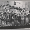 Michael Karm, Walter Willison, Madeline Kahn, Joan Copeland, Harry Goz, Tricia O'Neil, Danny Kaye and Marilyn Cooper in the stage production Two by Two