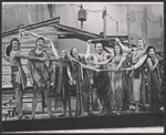 Michael Karm, Walter Willison, Madeline Kahn, Joan Copeland, Harry Goz, Tricia O'Neil, Danny Kaye and Marilyn Cooper in the stage production Two by Two