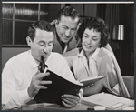 Arthur Penn, Jeffrey Lynn and Ruth Roman in the National tour of the stage production Two for the Seesaw