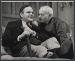 George S. Irving and David Kossoff in the stage production Two Weeks Somewhere Else