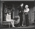 Alix Elias, George S. Irving and David Kossoff in the stage production Two Weeks Somewhere Else