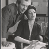 Burgess Meredith and Pauline Flanagan in rehearsal for the stage production Ulysses in Nighttown