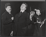 Zero Mostel [at left], Robert Brown and unidentified in the 1958 Off-Broadway production of Ulysses in Nighttown