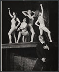 Zero Mostel [foreground] and unidentified others in the 1974 Broadway production of Ulysses in Nighttown