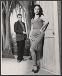 Donald Houston and unidentified actress in the stage production Under Milk Wood