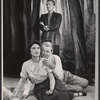 Lisa Daniels [front], Donald Houston [standing in background] and unidentified [seated with Daniels] in the 1957 Broadway production of Under Milk Wood