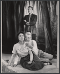 Lisa Daniels [front], Donald Houston [standing in background] and unidentified [seated with Daniels] in the 1957 Broadway production of Under Milk Wood