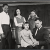 Clyde Williams, Susan Priolo, Margaret Hamilton, Tony Randall and unidentified in rehearsal for the stage production UTBU