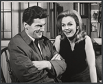 Mitchell Ryan and Lee Remick in the stage production Wait Until Dark