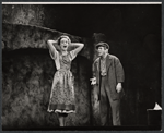 Yvonne Mitchell and Joseph Buloff in the stage production The Wall