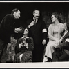George C. Scott, Yvonne Mitchell, unidentified others and Muni Seroff in the stage production The Wall