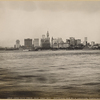 North (Hudson) River - River scenes - Lower Manhattan skyline at Battery Park.