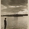 North (Hudson) River - River scenes - Manhattan - [U.S. Navy cruiser.]