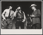 Unidentified actors and Leroy Lessane (in background) in the stage production The Ballad of Johnny Pot