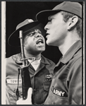 Joe Fields and William Atherton in the 1971 Off-Broadway production of The Basic Training of Pavlo Hummel