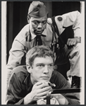Albert Hall and William Atherton in the 1971 Off-Broadway production of The Basic Training of Pavlo Hummel