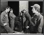 Walter McGinn, Bob Balaban and unidentified others in the stage production The Basic Training of Pavlo Hummel