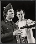 Bob Balaban and Walter McGinn in the stage production The Basic Training of Pavlo Hummel
