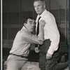 Anthony Quinn and Laurence Olivier during rehearsal for the stage production Becket