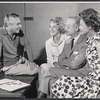 Director Samuel Taylor, Arlene Francis, Fernand Gravet, and Leora Dana in rehearsal for the stage production Beekman Place