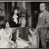 Leora Dana, Carol Booth, Arlene Francis, and Fernand Gravet in the stage production Beekman Place