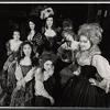 Publicity photograph of (clockwise from bottom) Irene Frances Kling, Kathleen Widdoes, Marilyn Sokol, Tanny McDonald, Jeanne Arnold, unidentified, and Lynn Ann Leveridge in the stage production The Beggar's Opera