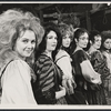 Publicity photograph of Lynn Ann Leveridge, Tanny McDonald, unidentified, Kathleen Widdoes, Marilyn Sokol, and Irene Frances Kling in the stage production The Beggar's Opera
