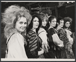 Publicity photograph of Lynn Ann Leveridge, Tanny McDonald, unidentified, Kathleen Widdoes, Marilyn Sokol, and Irene Frances Kling in the stage production The Beggar's Opera